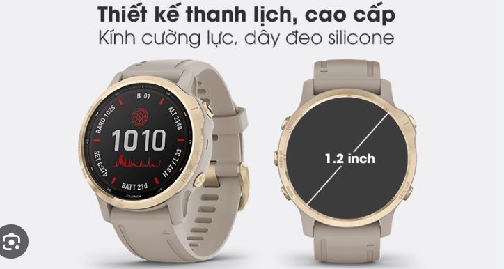 Thiết kế Garmin Fenix 6S Solar