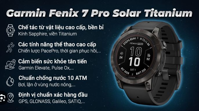 Tính năng đồng hồ Garmin Fenix 7X Pro Solar