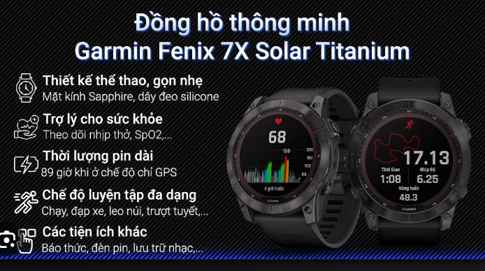 Tính năng đồng hồ Garmin Fenix 7X Solar