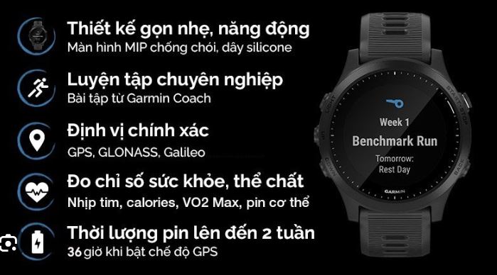 Tính năng đồng hồ Garmin Forerunner 945