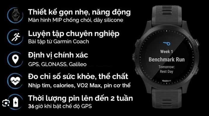 Tính năng đồng hồ Garmin Forerunner 945