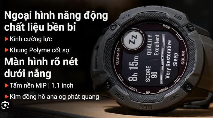 Thiết kế đồng hồ Garmin Instinct