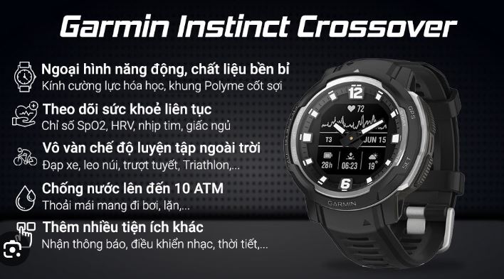 Tính năng đồng hồ Garmin Instinct Crossover