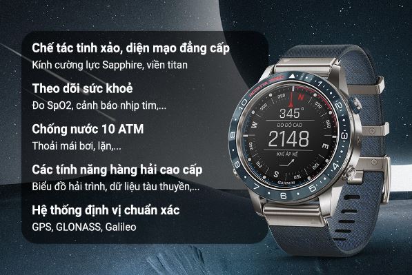 Tính năng đồng hồ Garmin MARQ Captain