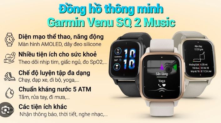 Tính năng đồng hồ Garmin Venu Sq 2