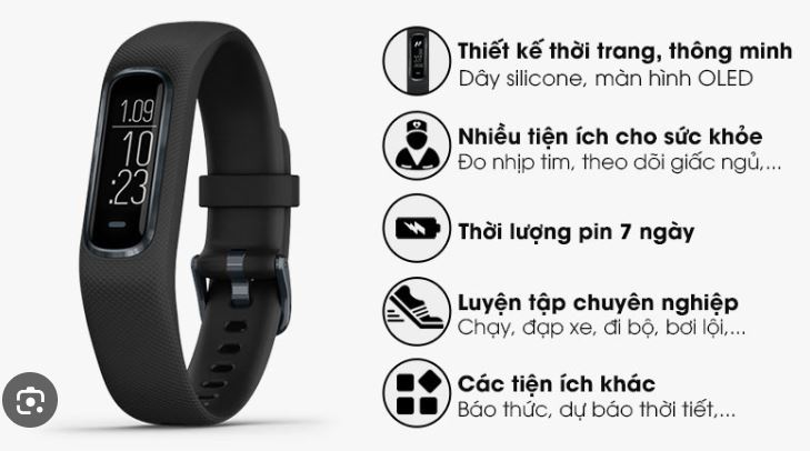 Tính năng đồng hồ Garmin Vivosmart 4