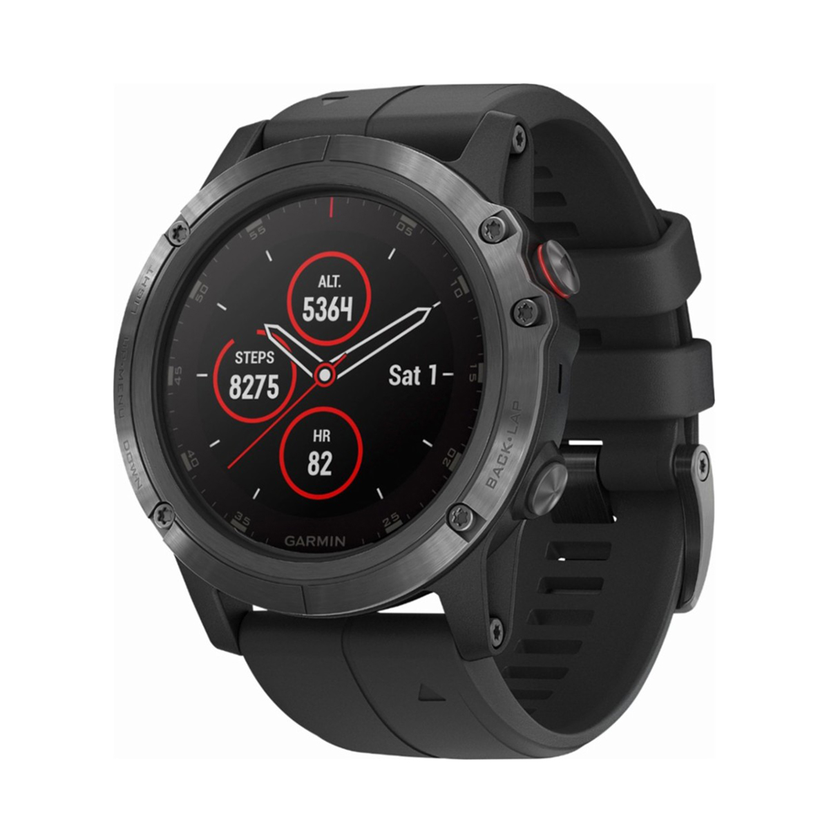 Đồng hồ Garmin Fenix 5X Plus dùng minh họa cho hướng dẫn thiết lập vùng nhịp tim Garmin